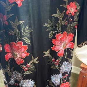 Floral Black Kimono